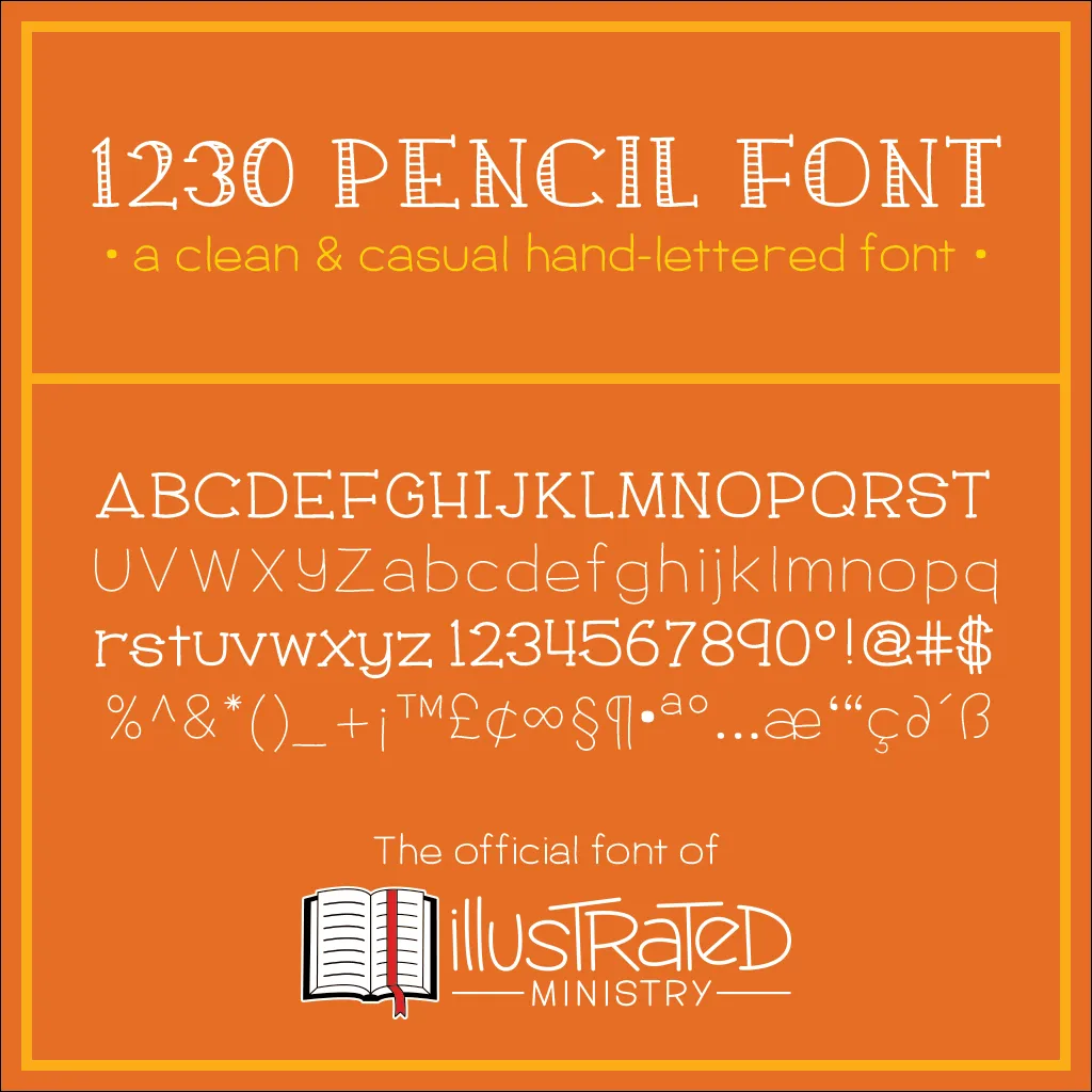 1230 Pencil Font