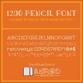 1230 Pencil Font