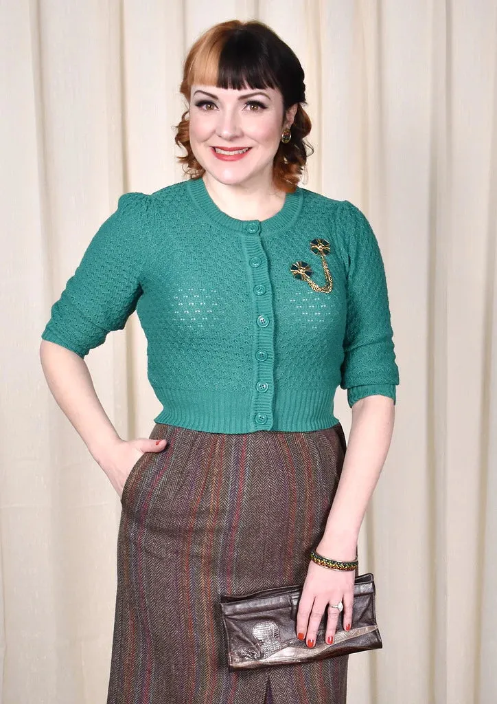 1950s Vintage Brown Rainbow Skirt