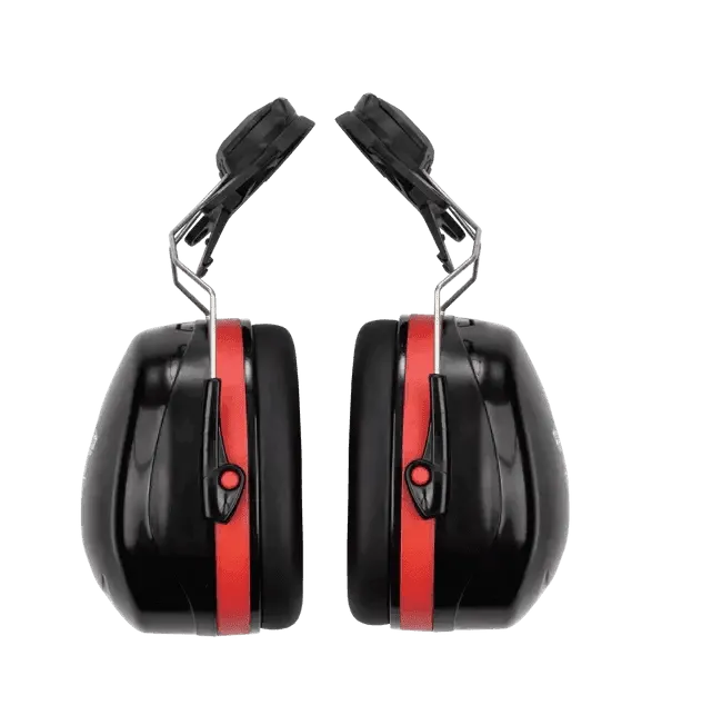 30db Professional black defender hardhat cap earmuffs