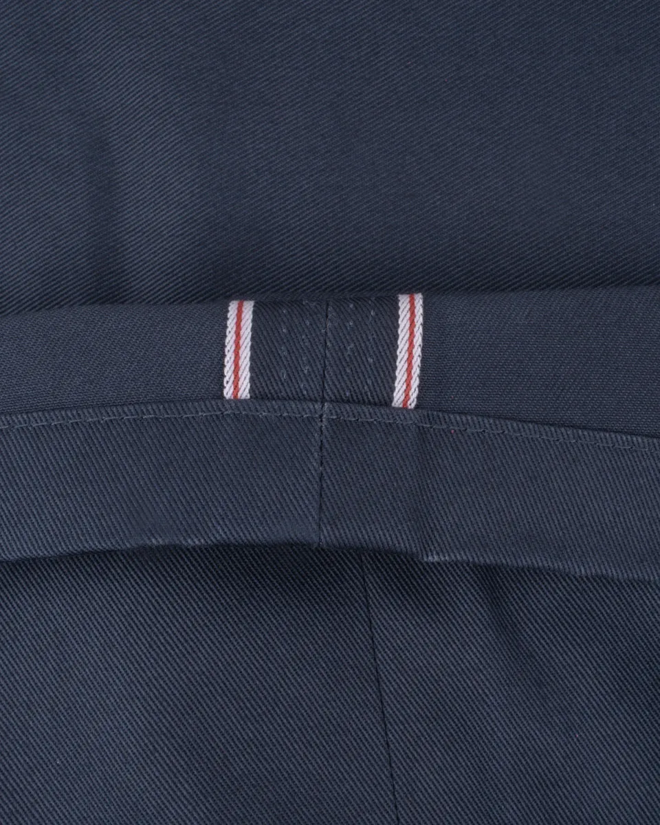 9oz Mercerised Selvedge Cotton Relaxed Tapered Cut Chinos - Navy