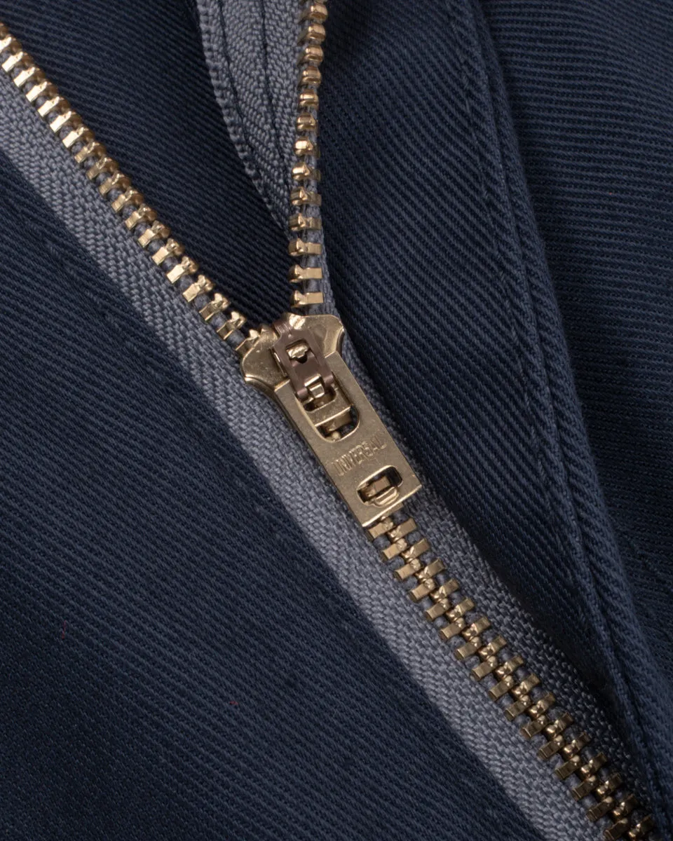 9oz Mercerised Selvedge Cotton Relaxed Tapered Cut Chinos - Navy