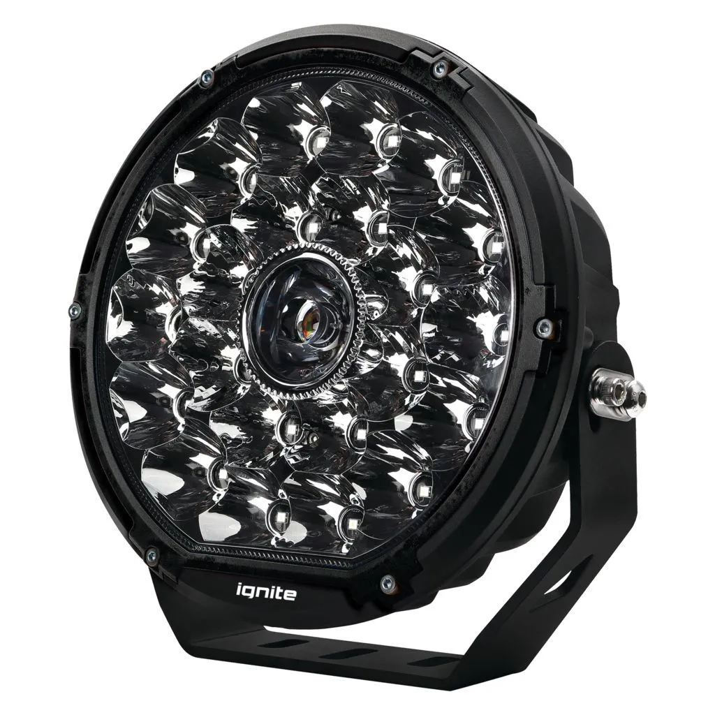 9" Laser Led Driving Lamp Spot Beam 8 Deg 9-36V 152 Watt Blk 23 Leds 14,500 Lumens