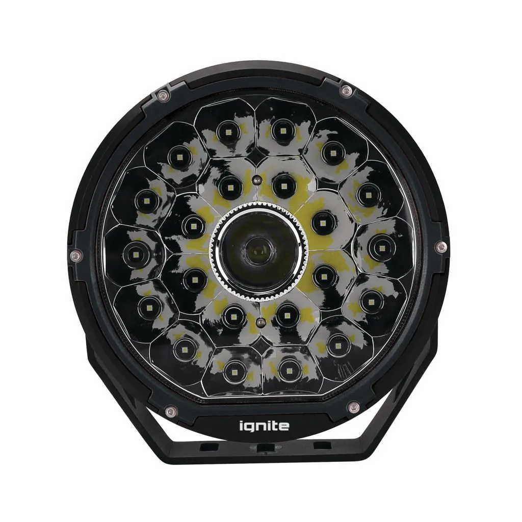 9" Laser Led Driving Lamp Spot Beam 8 Deg 9-36V 152 Watt Blk 23 Leds 14,500 Lumens