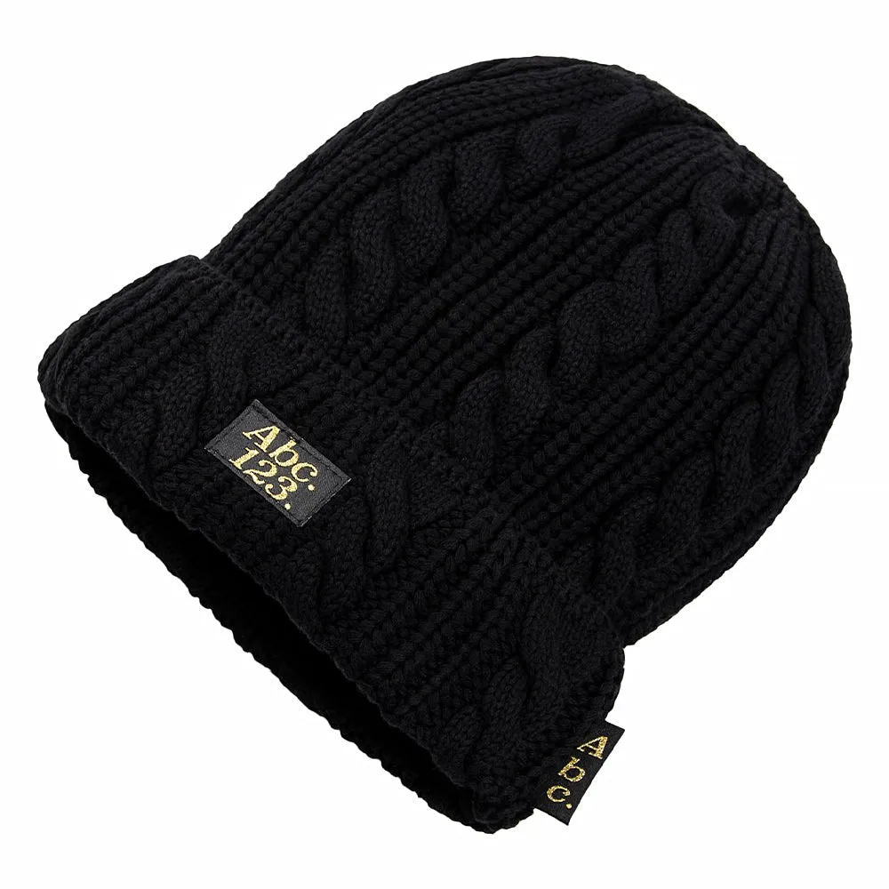 ABC 12(3) Cableknit Beanie | Anthracite Black