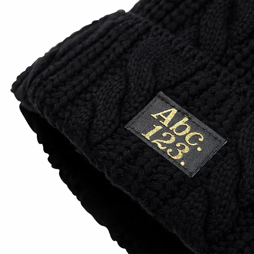 ABC 12(3) Cableknit Beanie | Anthracite Black