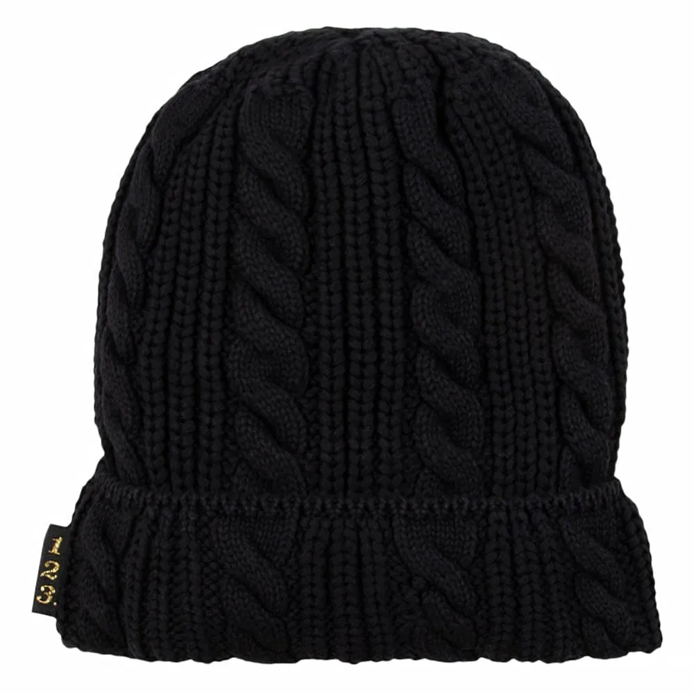 ABC 12(3) Cableknit Beanie | Anthracite Black