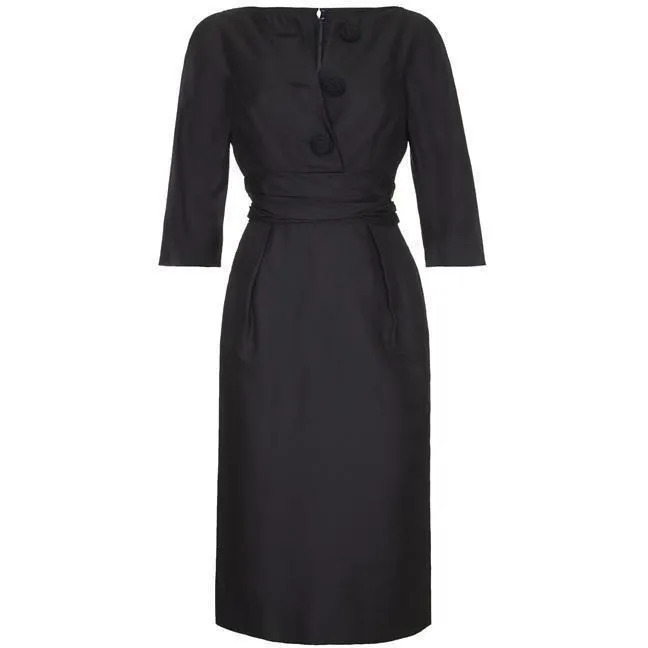 ARCHIVE - 1960s Black Silk Nathan Strong Dress