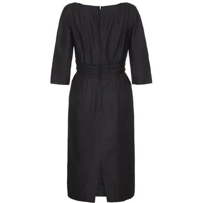 ARCHIVE - 1960s Black Silk Nathan Strong Dress