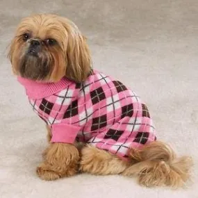 Argyle Turtleneck Dog Sweater