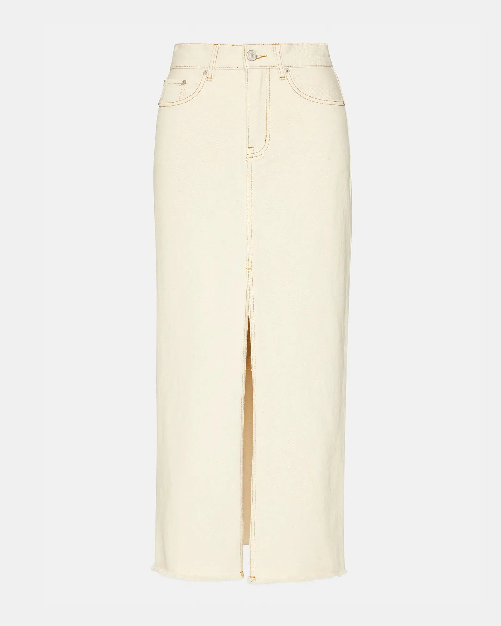 Avani Denim Skirt in Ivory
