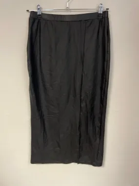 Black pleather pencil skirt, Shein, Size 12 (Polyester, Elastane)