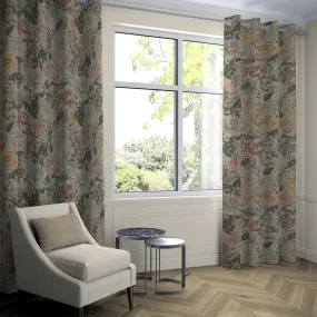 Blooma Green, Pink and Ochre Curtains