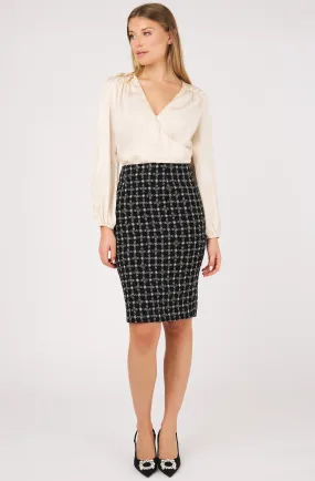 Bouclé Pencil Skirt