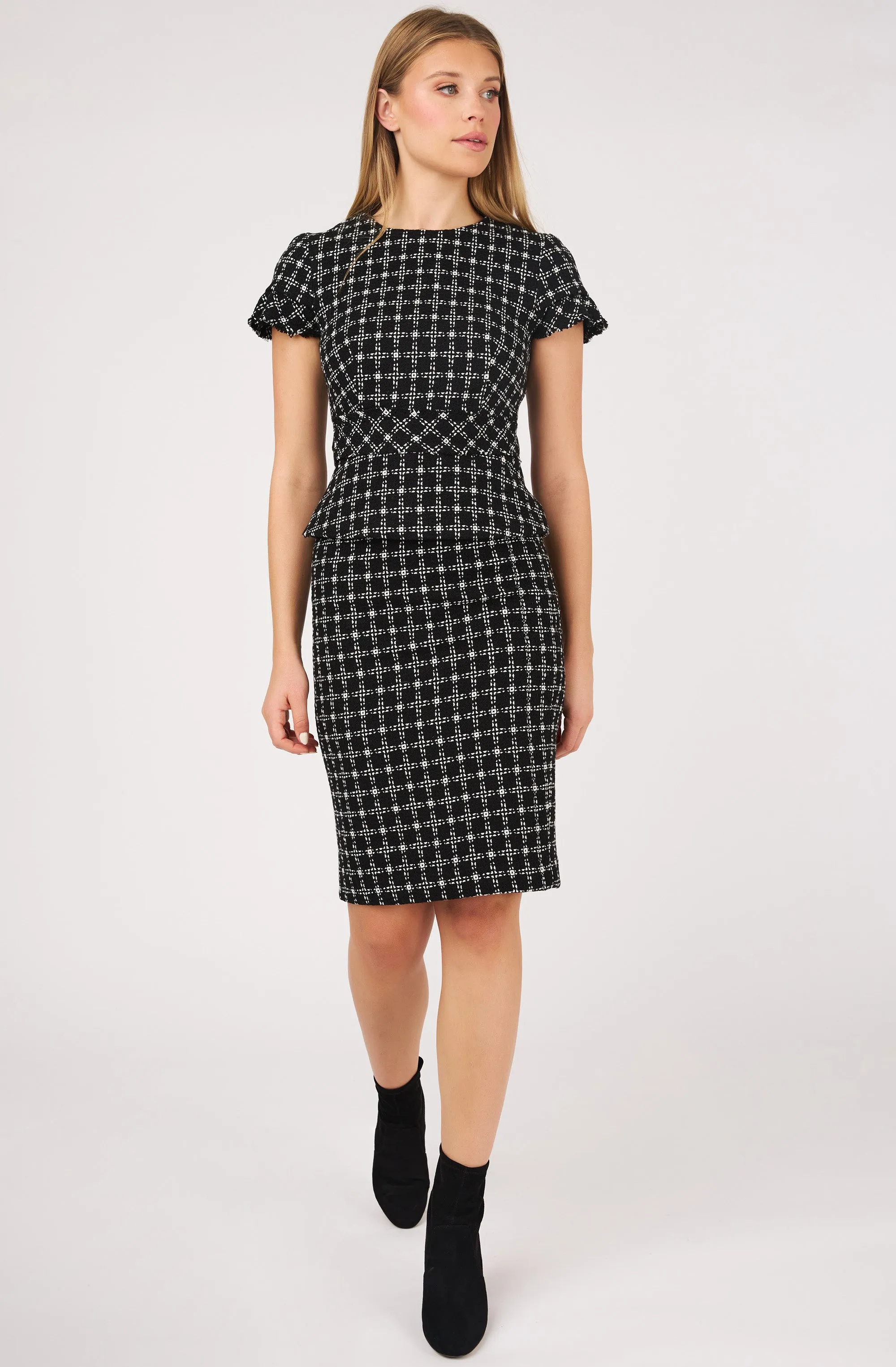 Bouclé Pencil Skirt