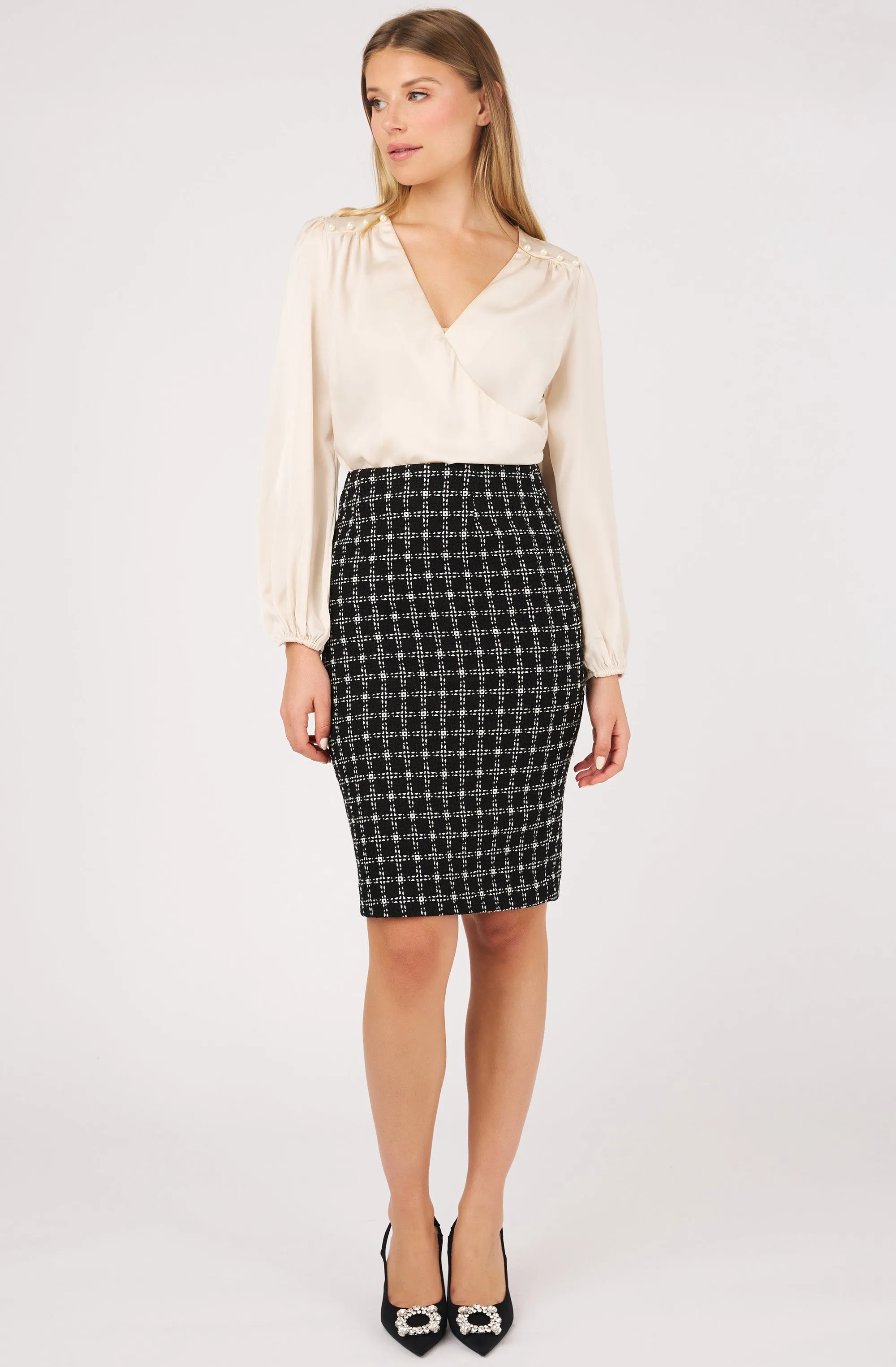 Bouclé Pencil Skirt