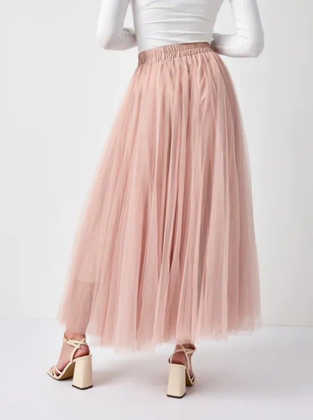 Carrie Tulle Skirt Blush