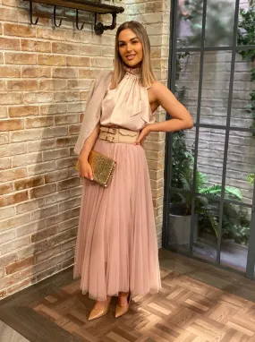 Carrie Tulle Skirt Blush