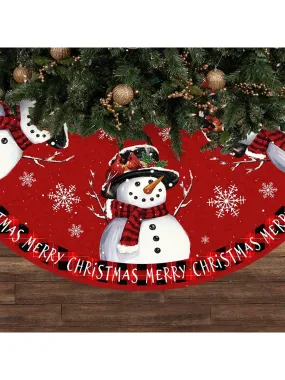 christmas tree skirt template|1pc Christmas Tree Skirt, Vintage Country Style Snowman Design