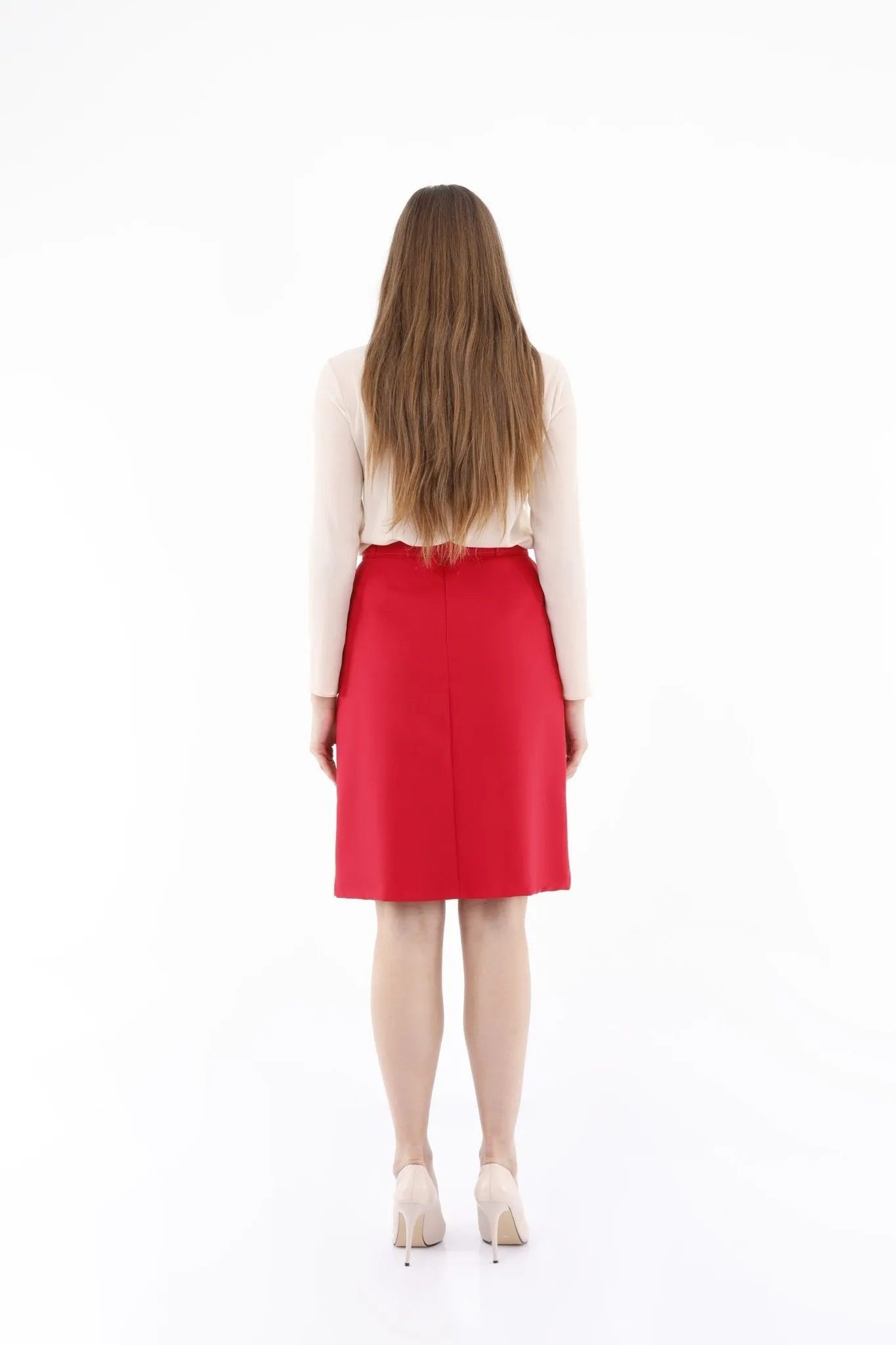 Comfy High Waist Pencil Skirt