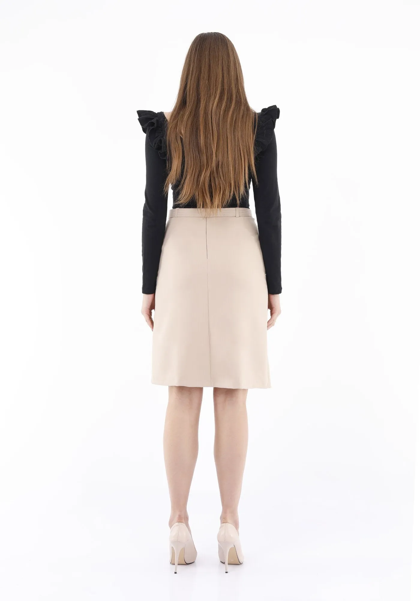 Comfy High Waist Pencil Skirt