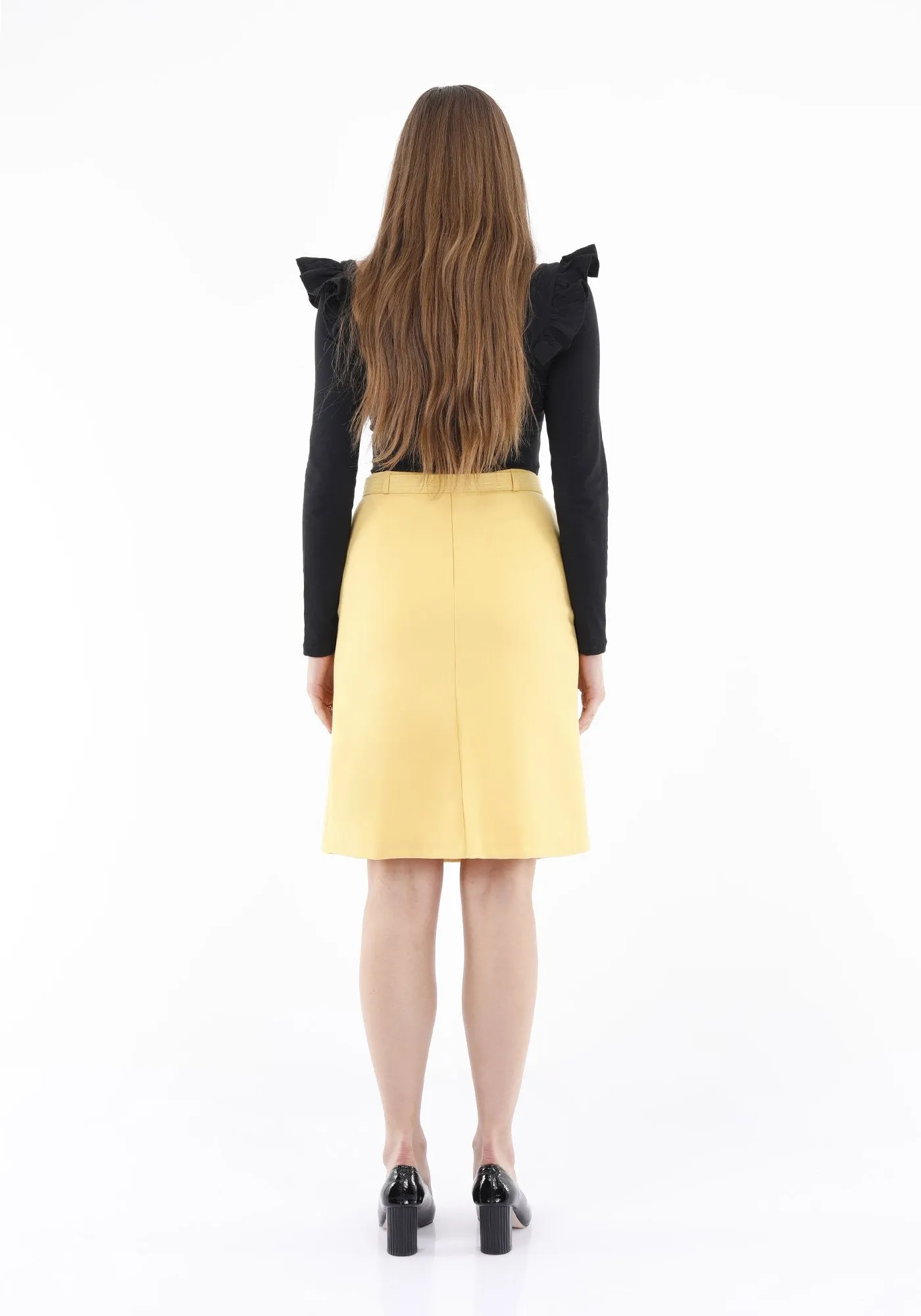 Comfy High Waist Pencil Skirt