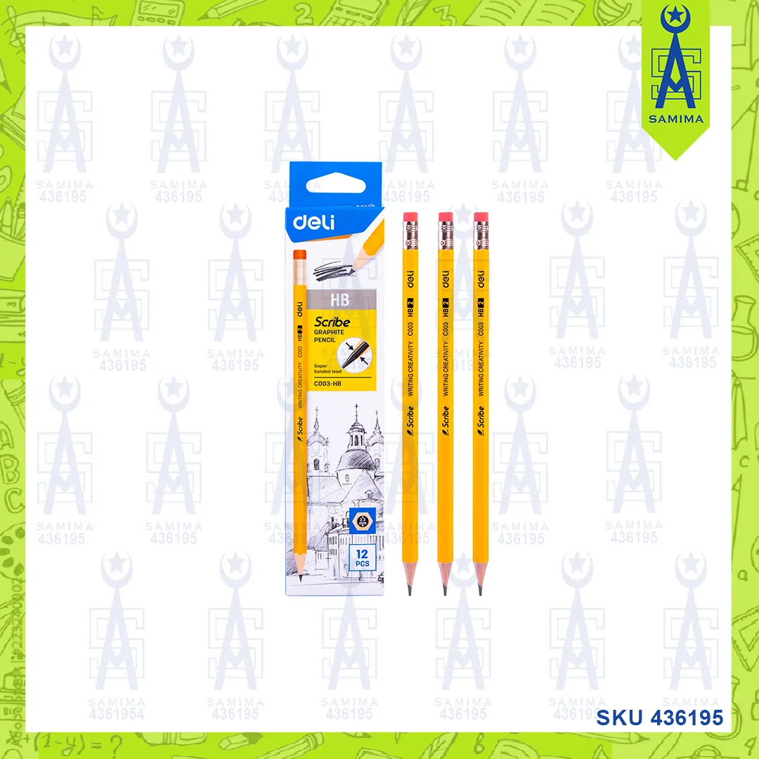 DELI C003-HB GRAPHITE PENCIL HB 12'S / BOX