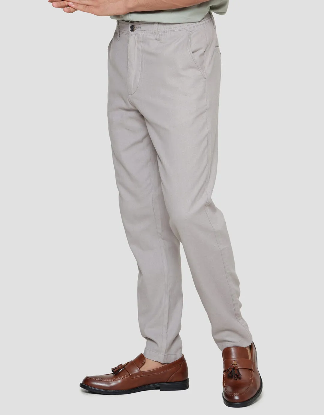 Details Celana Panjang Linen Andrew Fit Pria