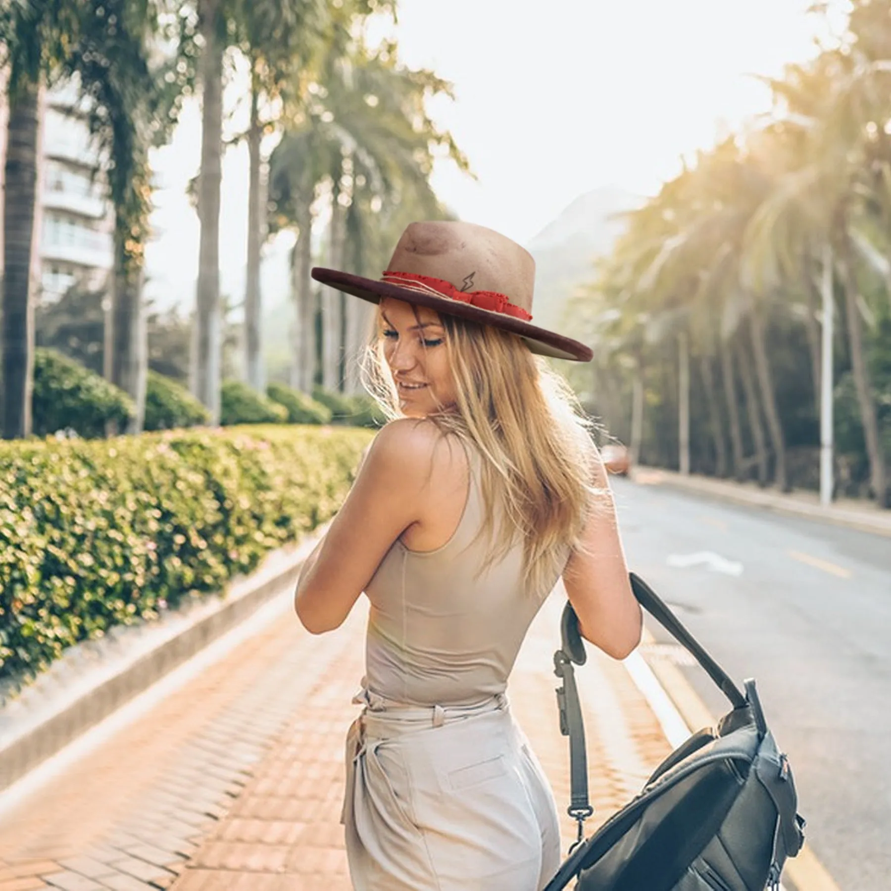 Distressed Wool Fedora-Urban Style