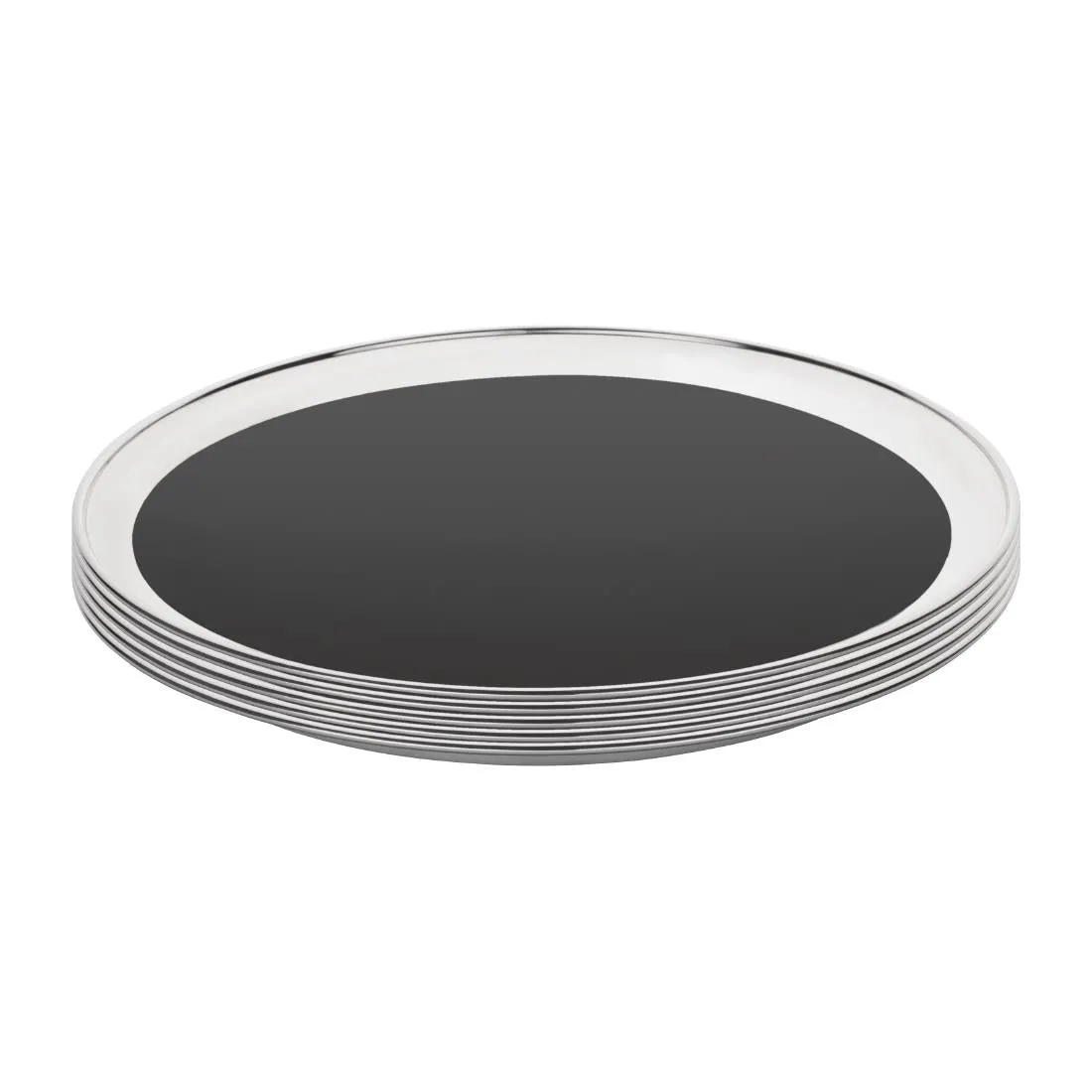 DP207 Olympia Stainless Steel Round Non-Slip Bar Tray 305mm