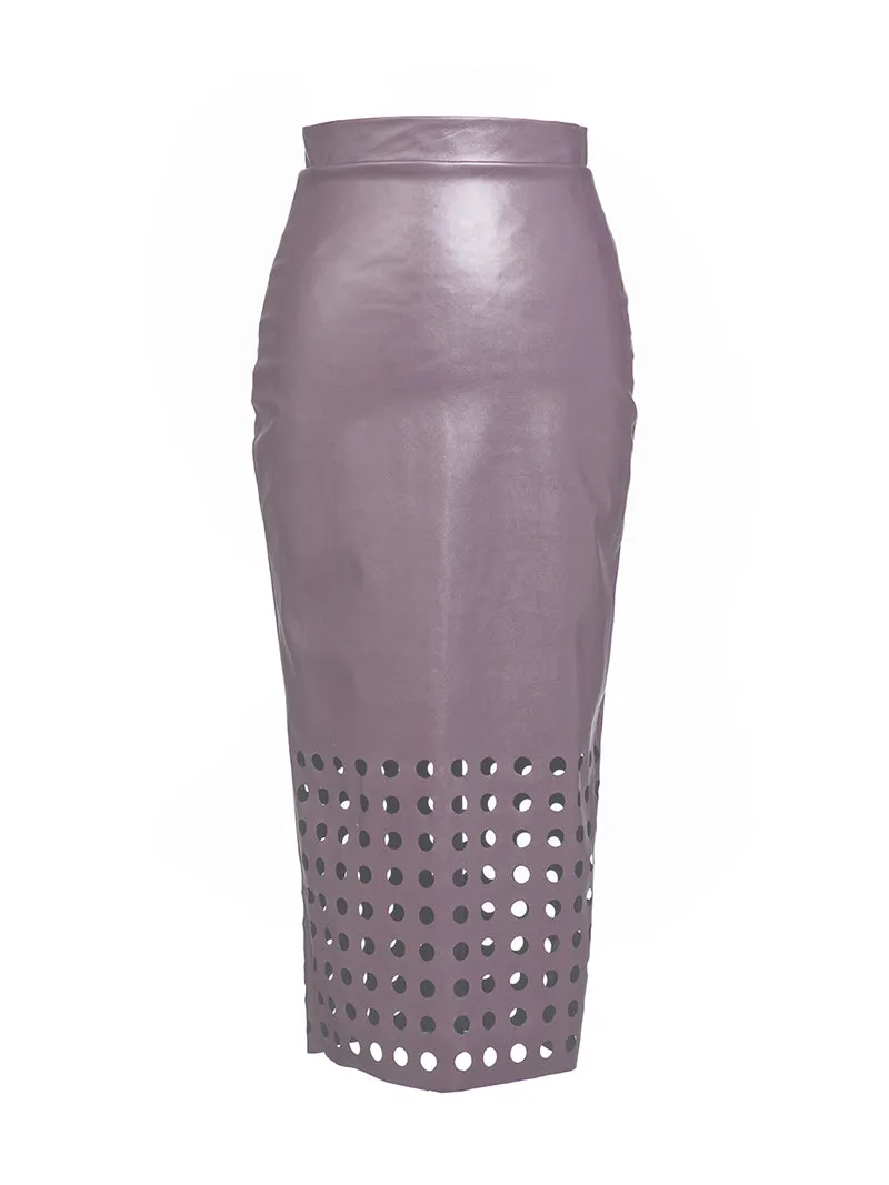 Eco-leather skirt