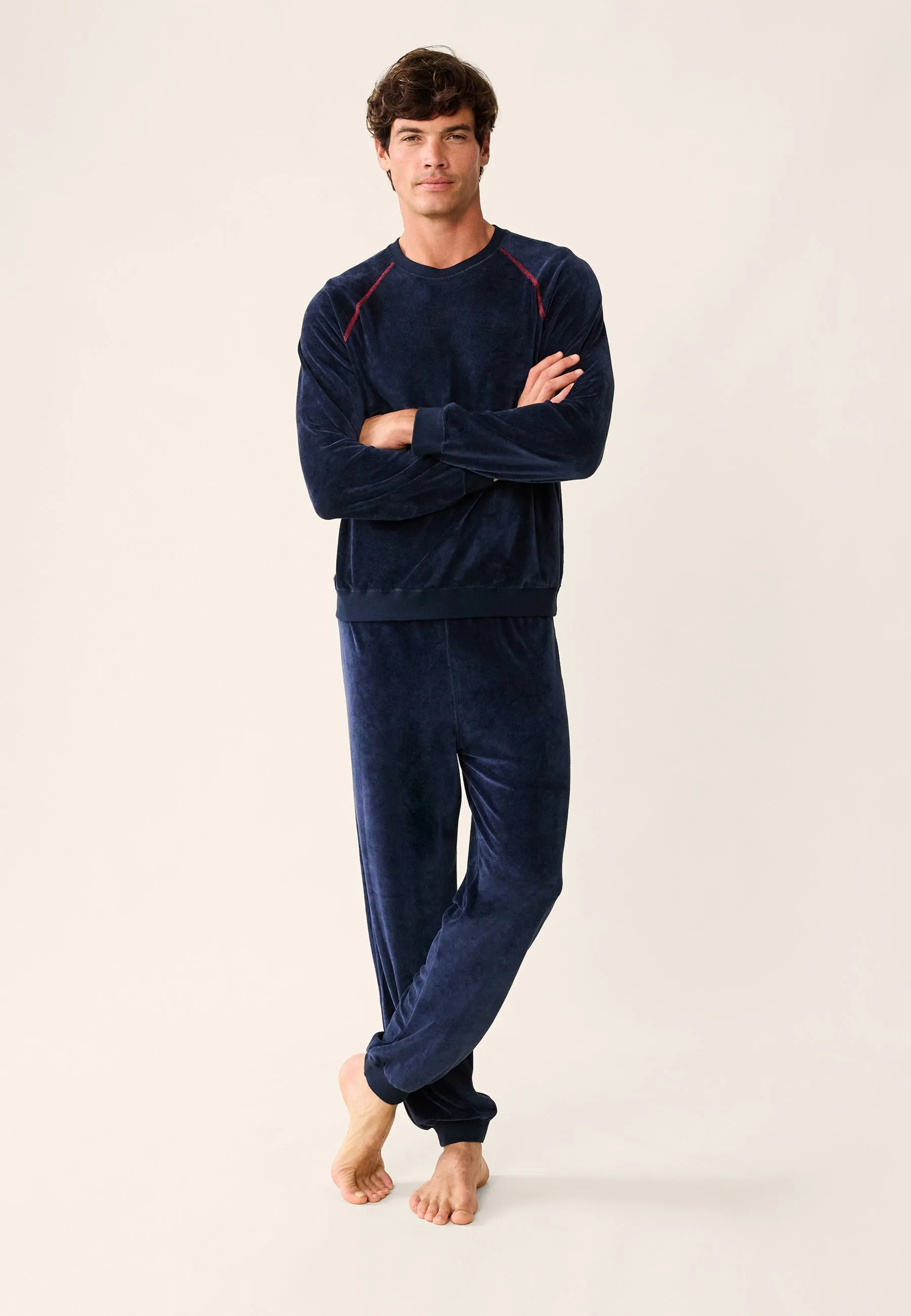 Ensemble Pyjama Velvet Marine - Ensemble Pyjama En Velours