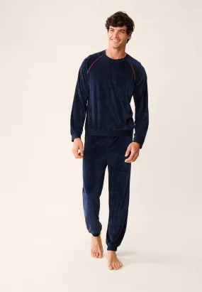 Ensemble Pyjama Velvet Marine - Ensemble Pyjama En Velours