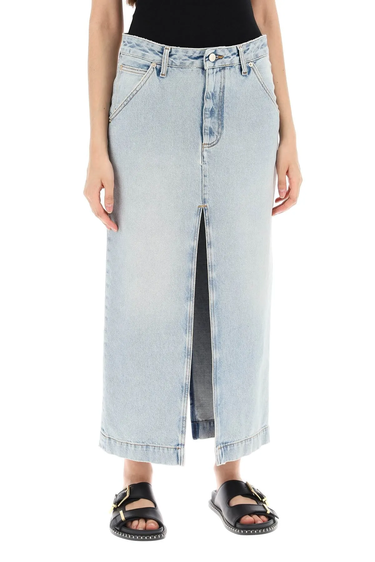erika's denim midi skirt in