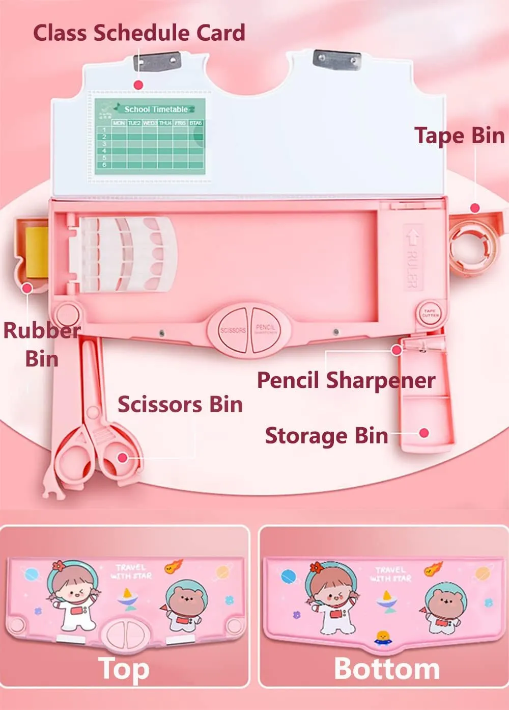 Fancydresswale Pencil Box for girls, Pencil Box for Girls, Girls Theme Return Gifts for girls