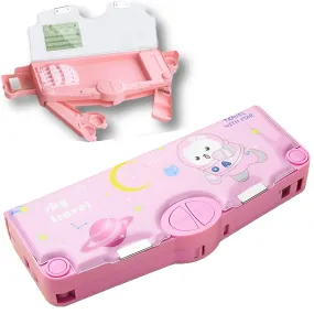 Fancydresswale Pink Astronaut Pencil Box for Girls , pink  pencil Box for Girls, Pencil Box for Girls, Space Theme Return Gifts for Kids (With Accessories)