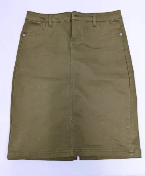 Forest Green Suko Jeans Pencil Skirt