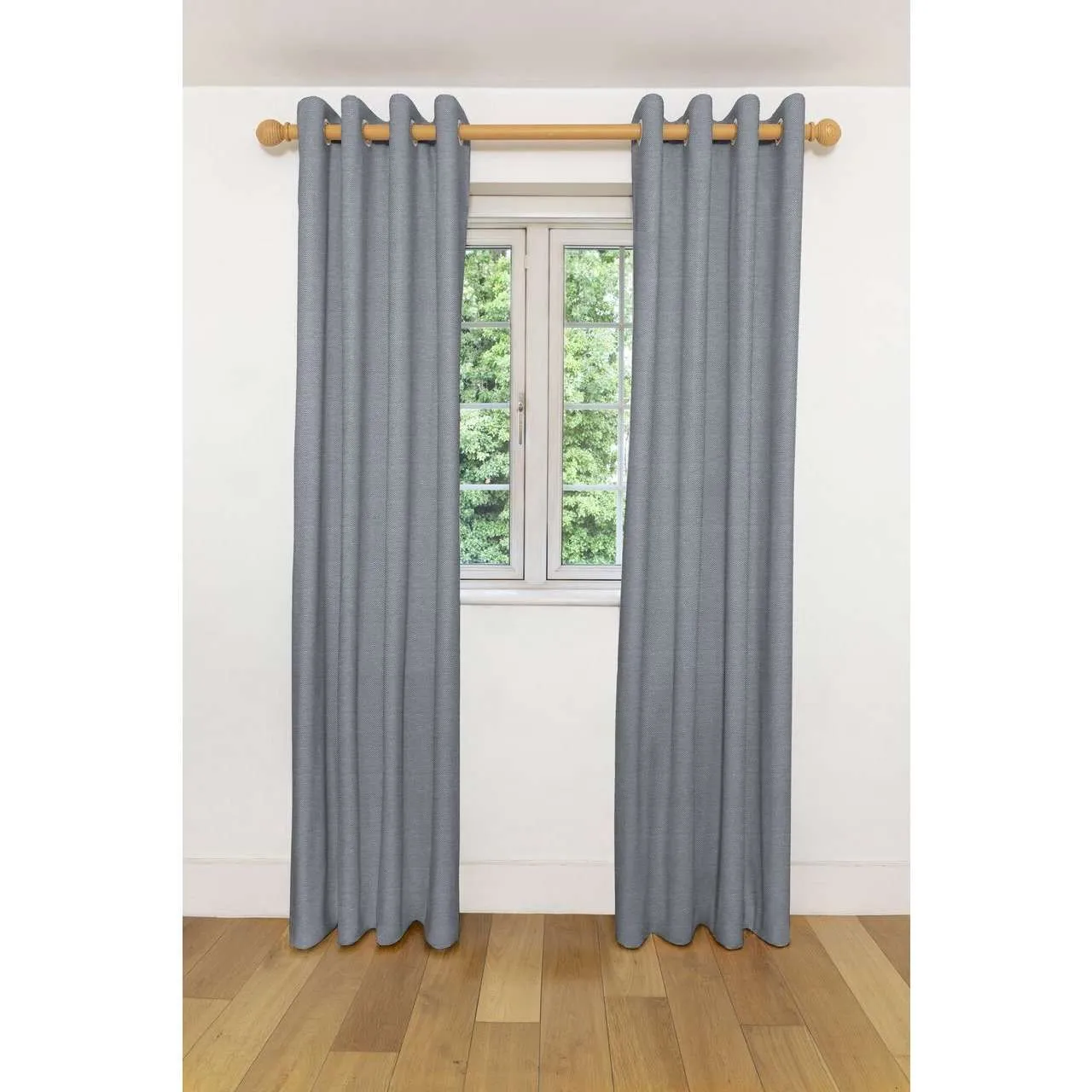 Herringbone Twill Black   White Curtains