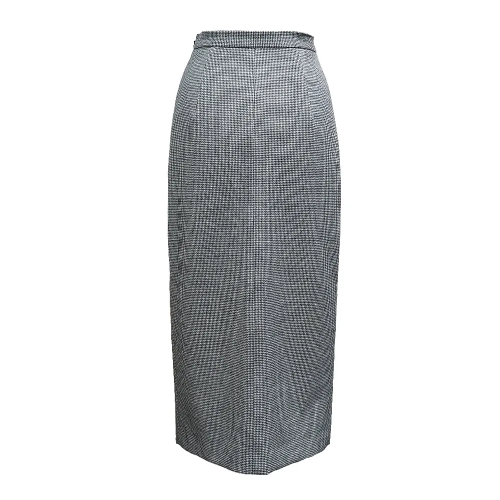 Houndstooth Pencil Skirt