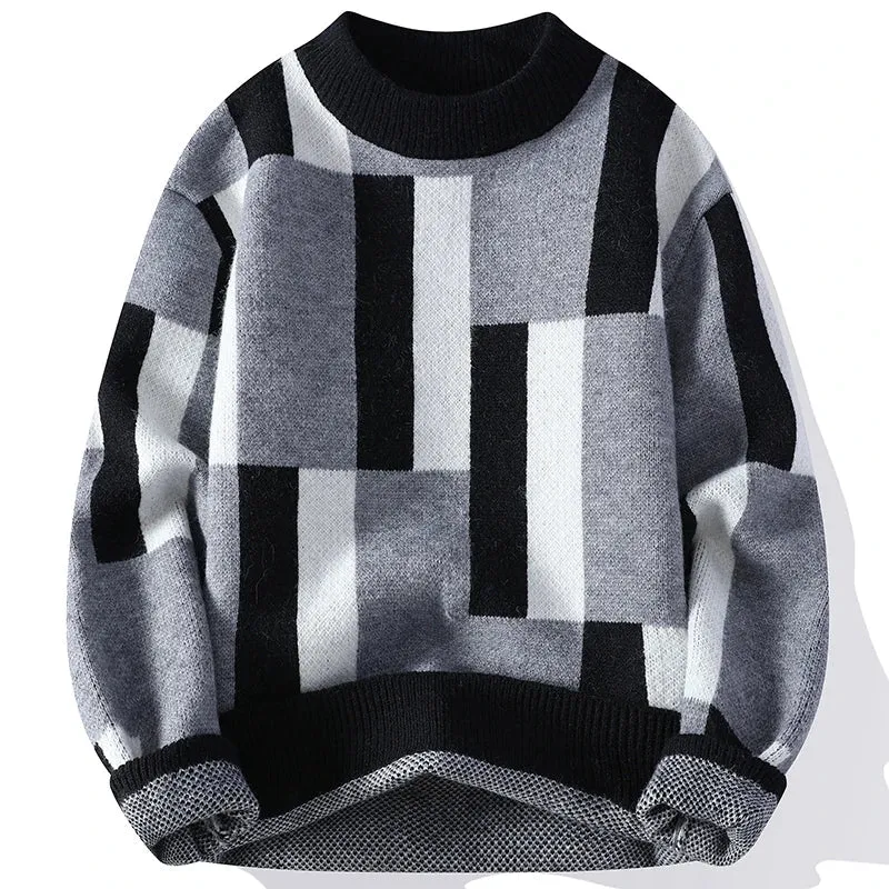 Jules & Jade™ | Men's Mock Neck Plaid Jumper
