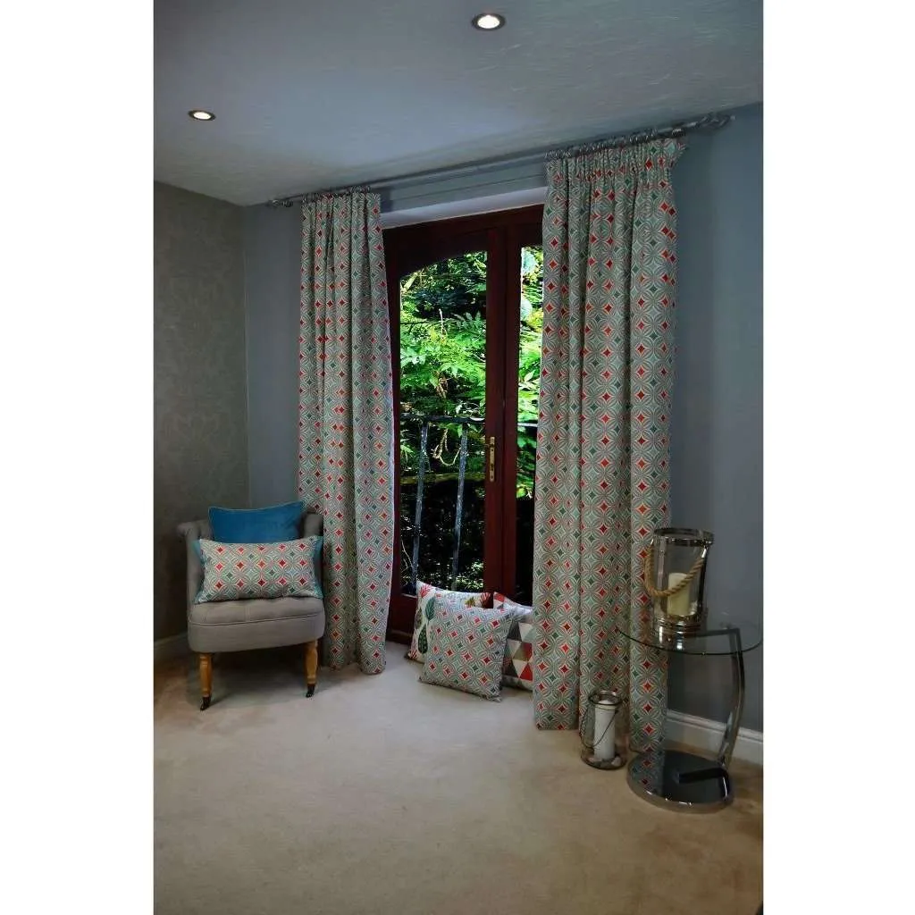 Laila Cotton Burnt Orange Curtains