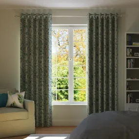 Little Leaf Teal Curtains