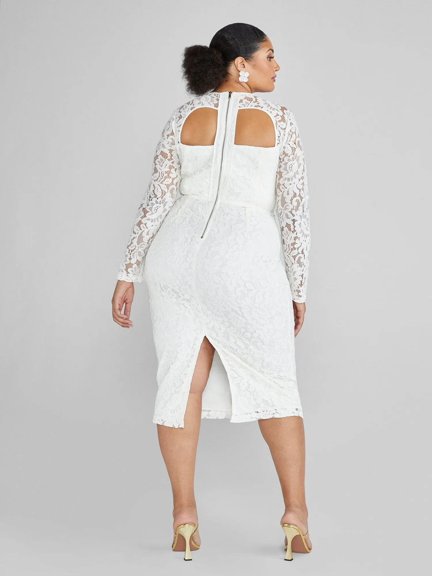 Maritza Cutout Lace Midi Dress