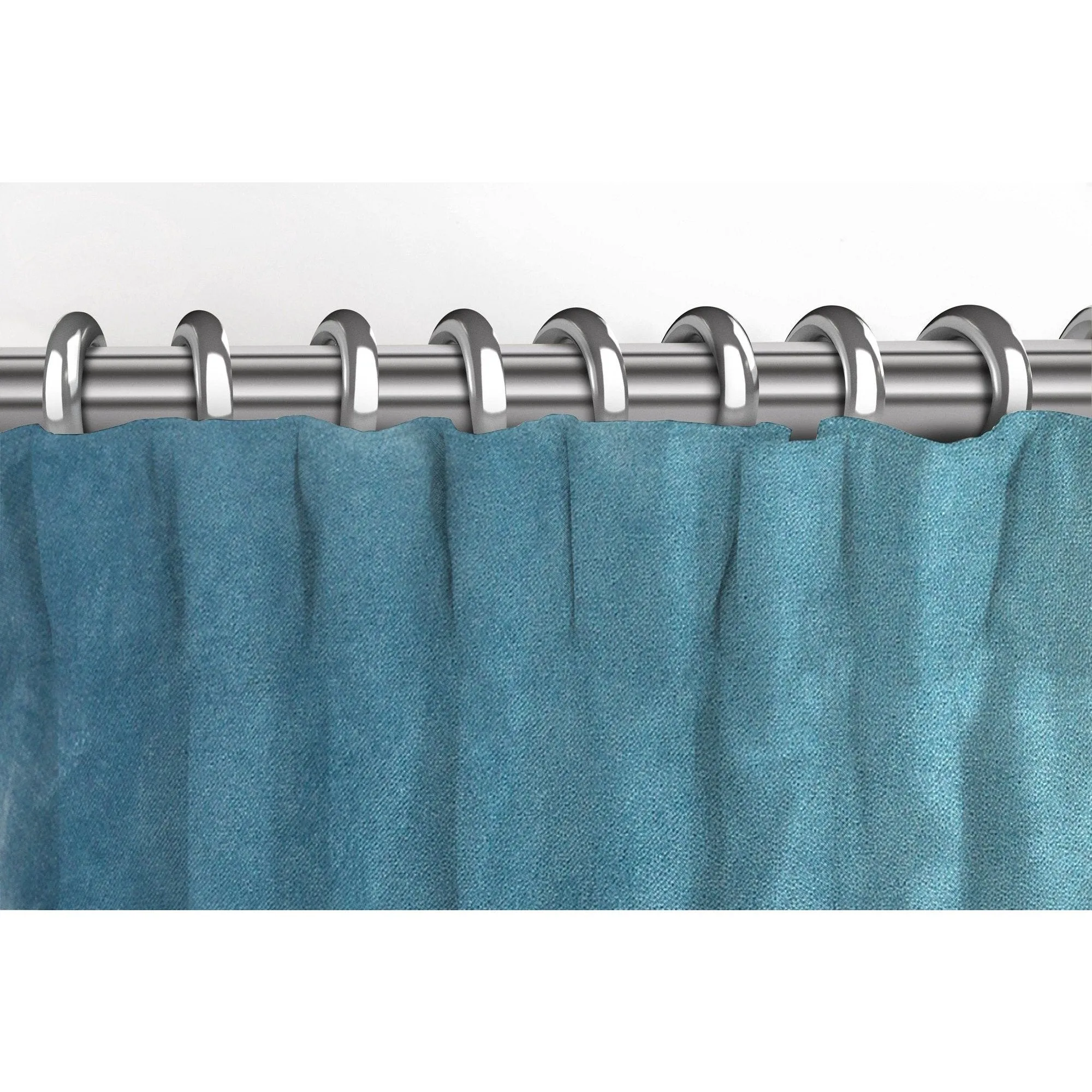 Matt Duck Egg Blue Velvet Curtains