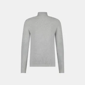 Melange Turtleneck Sweater (Grey)