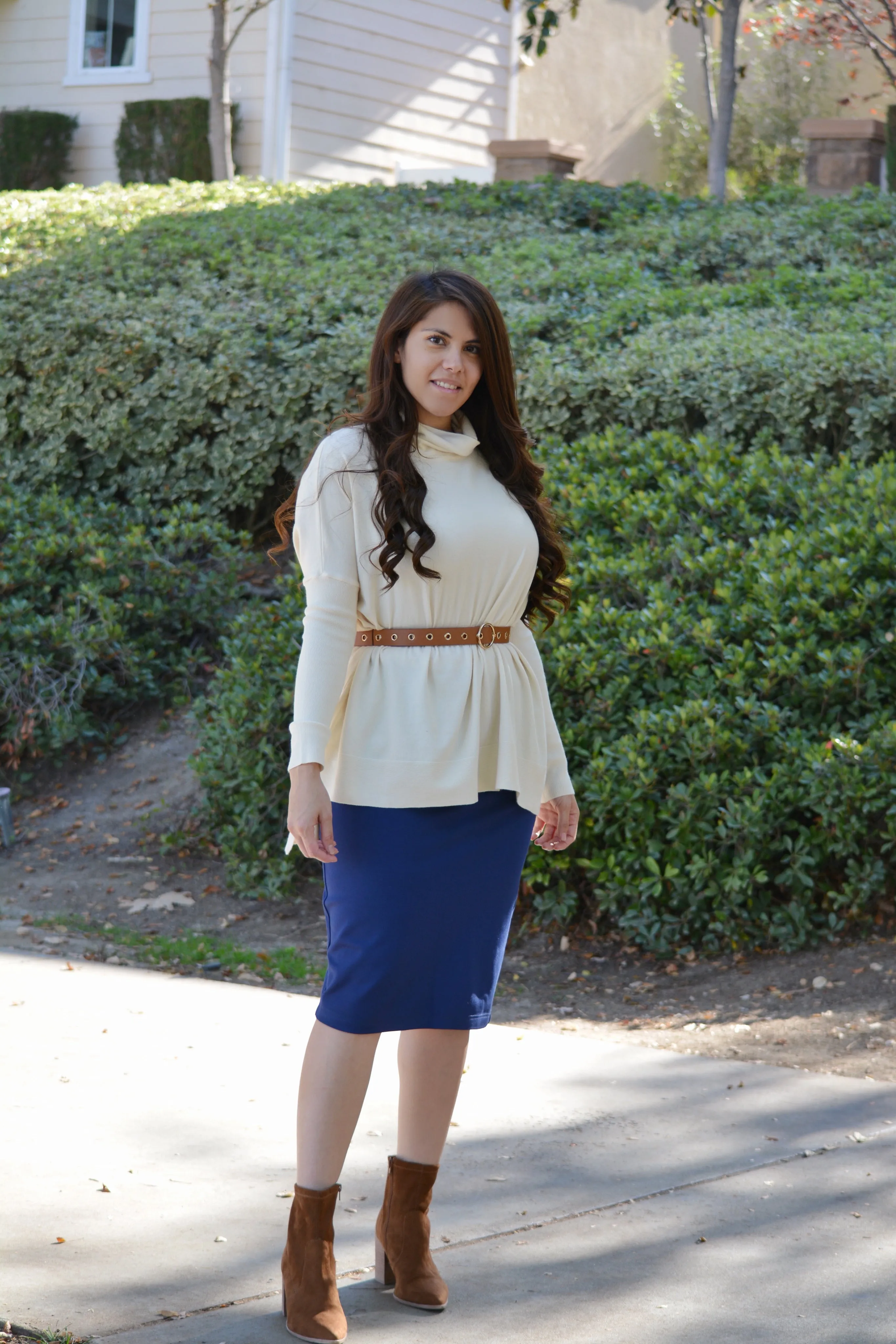 Mercy Blue Pencil Skirt