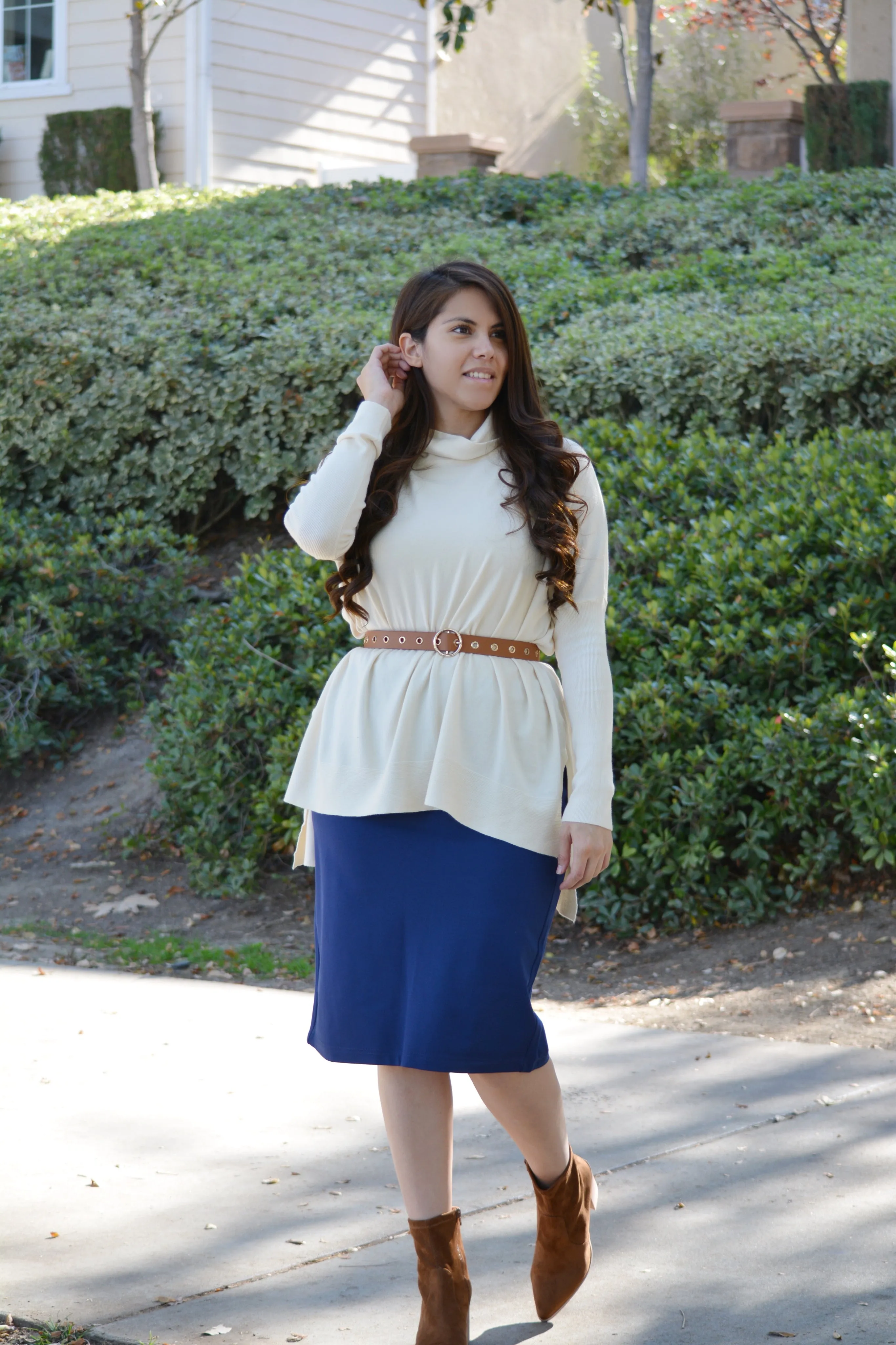 Mercy Blue Pencil Skirt