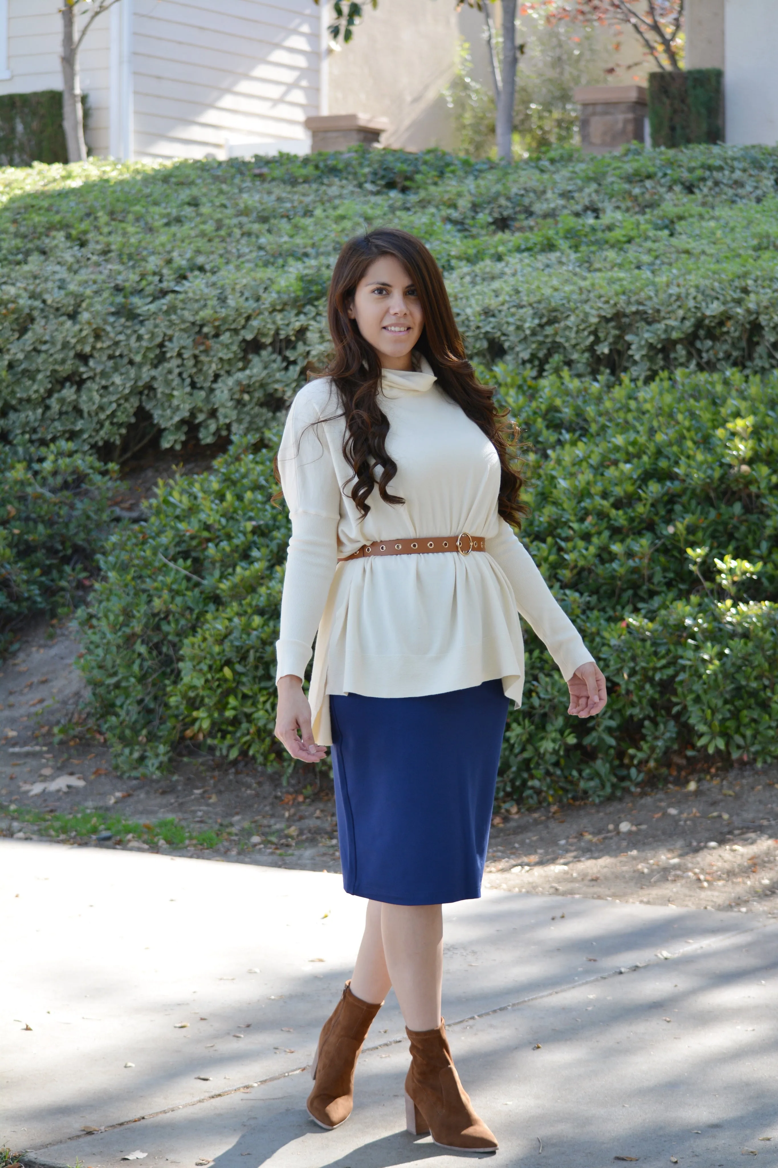 Mercy Blue Pencil Skirt