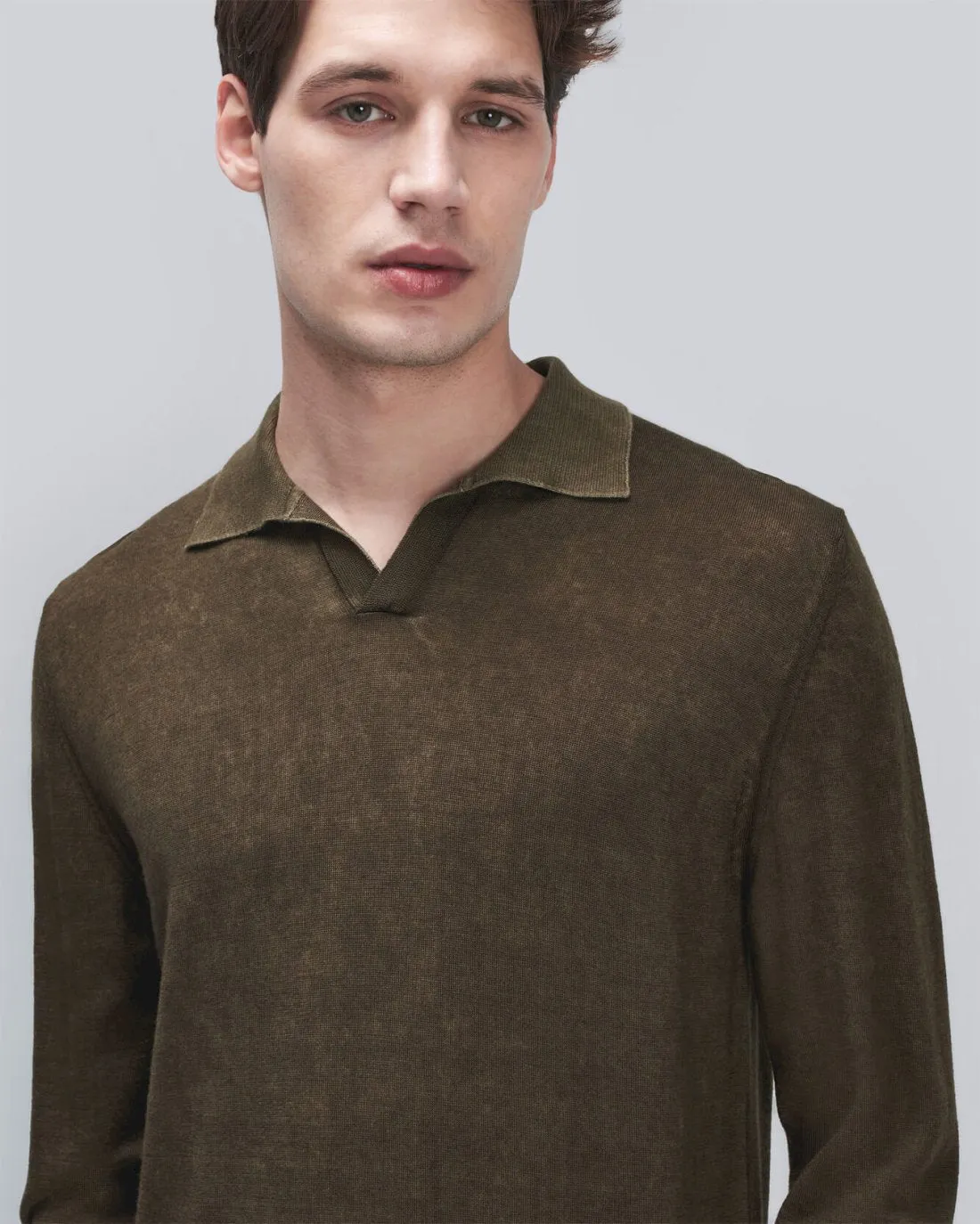 Merino Polo in Forest