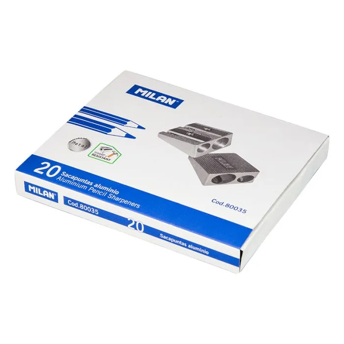Milan Aluminium Double Pencil Sharpeners